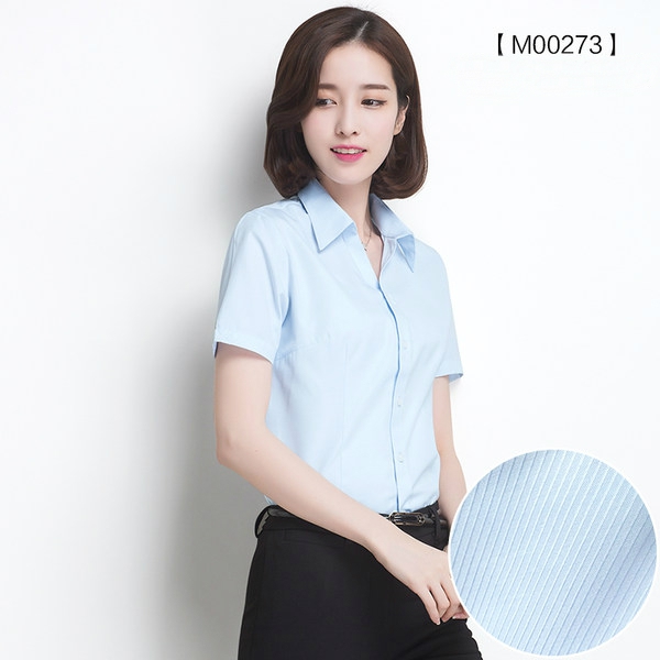 Κυρίες κοντομάνικα πουκάμισα σε μπλε, λευκό, ροζ, μοβ και μαύρο - πολύ διαφορετικά μοντέλα