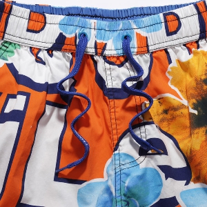 Мъжки плажни еластични панталони - 4 цветни модела