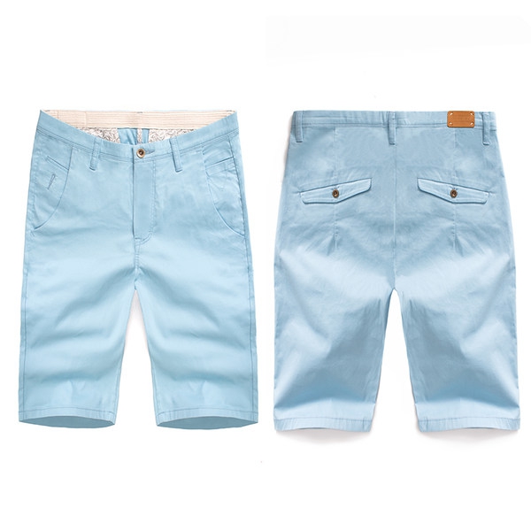 Мъжки летни къси панталони - 4 модела - сини, кафяви, зелени