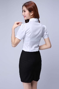 Дамска риза с къс и дълъг ръкав в бял цвят
