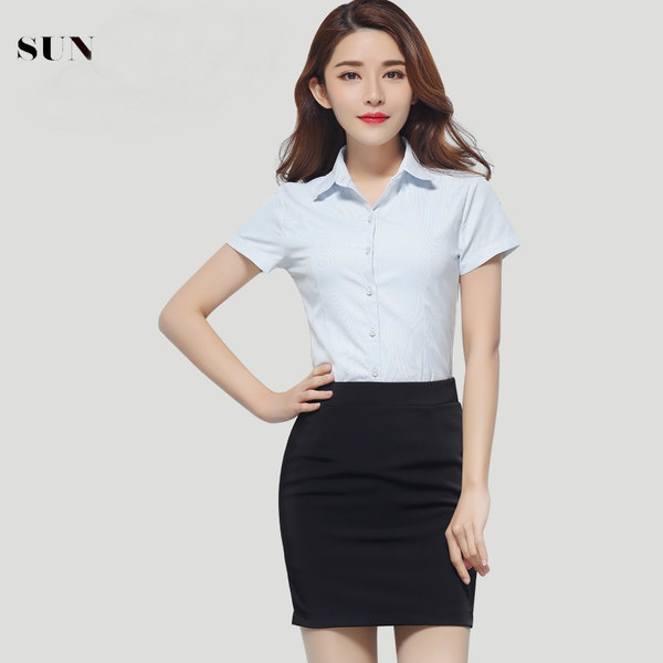 Κυρίες polo πουκάμισο σε μπλε και άσπρο