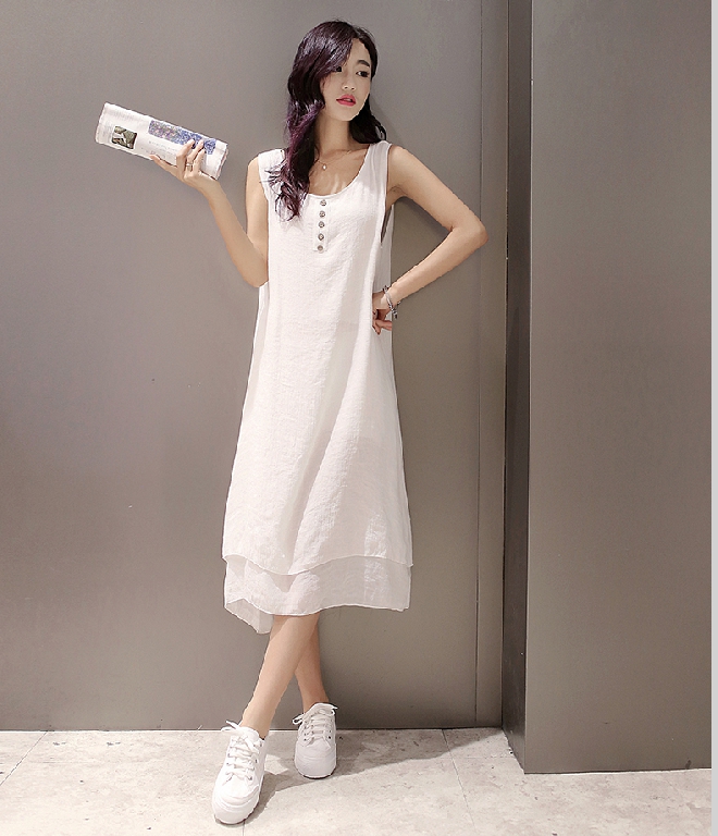 Σετ φόρεμα κυρίες με μύδια γιλέκο - τρεις top model