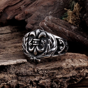 мъжки пръстени изработени от стомана стил готик 