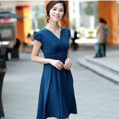 Κυρίες φορέματα του καλοκαιριού - τύπου 4 μοντέλο Midi - γόνατο