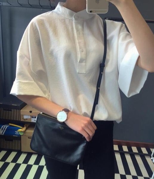 Κυρίες κοντομάνικο πουκάμισο - λευκό