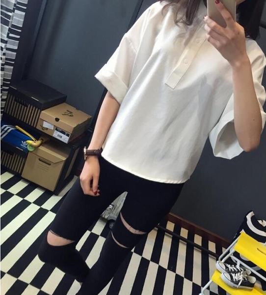 Κυρίες κοντομάνικο πουκάμισο - λευκό