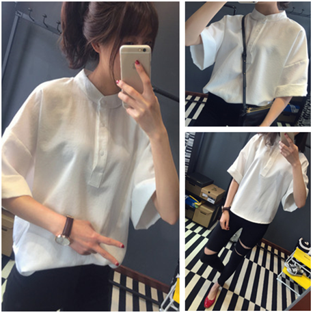 Κυρίες κοντομάνικο πουκάμισο - λευκό