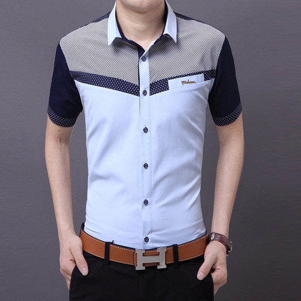 Ανδρικά κοντομάνικα πουκάμισα - αθλητικά-κομψά καλοκαιρινά μοντέλα βαμβακιού και πολυεστέρα