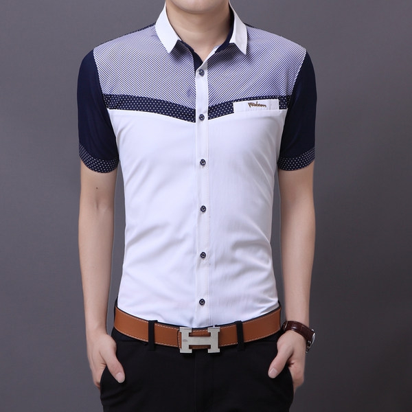 Ανδρικά κοντομάνικα πουκάμισα - αθλητικά-κομψά καλοκαιρινά μοντέλα βαμβακιού και πολυεστέρα