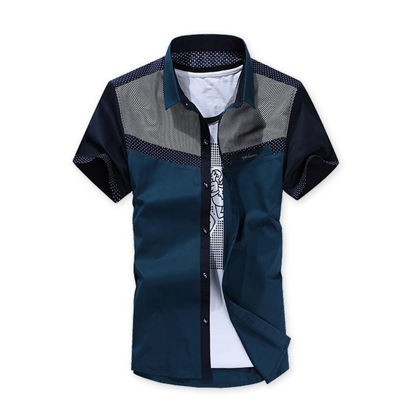 Ανδρικά κοντομάνικα πουκάμισα - αθλητικά-κομψά καλοκαιρινά μοντέλα βαμβακιού και πολυεστέρα