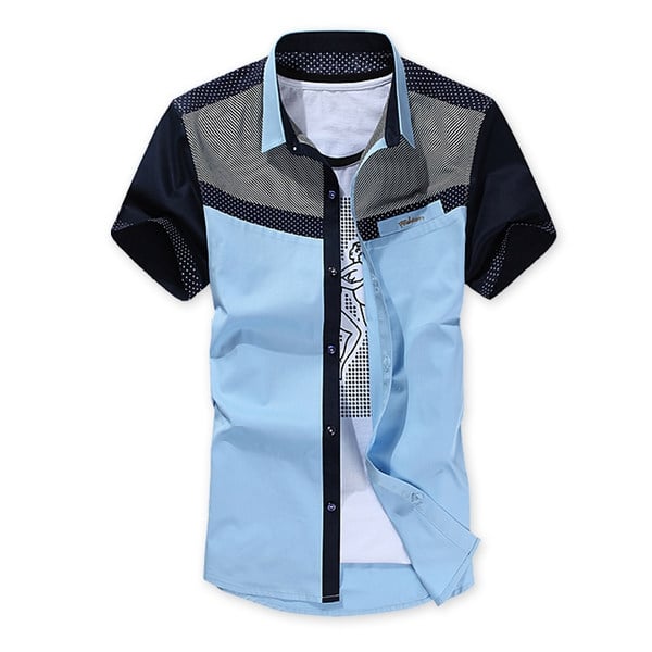 Ανδρικά κοντομάνικα πουκάμισα - αθλητικά-κομψά καλοκαιρινά μοντέλα βαμβακιού και πολυεστέρα