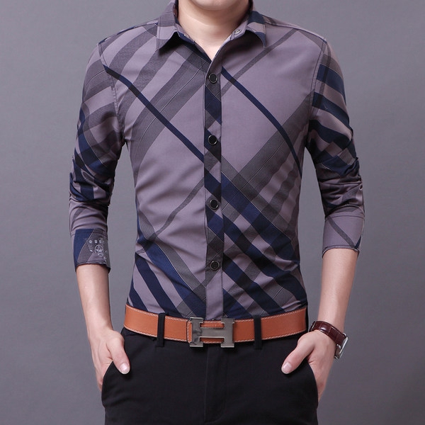 Ανδρικό πουκάμισο με μακριά μανίκια 3 μοντέλα με υλικό βάσης Polyester