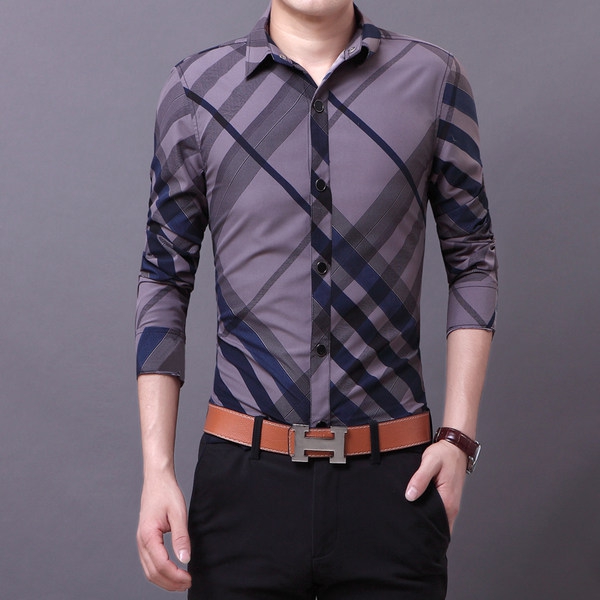 Ανδρικό πουκάμισο με μακριά μανίκια 3 μοντέλα με υλικό βάσης Polyester