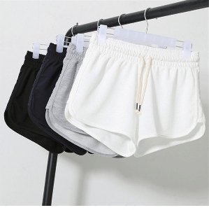 Къси летни дамски панталони в сив,черен и бял цвят - 3 модела