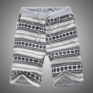 Мъжки къси еластични панталони за плаж и ежедневие - 4 модела с връзки 