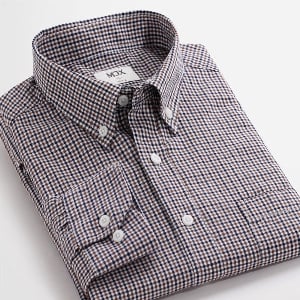 Мъжка памучна карирана риза с дълъг ръкав - пролетна, лятна и есенна - няколко модела