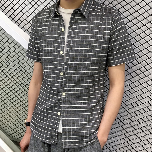 Αντρικά κοντομάνικα πουκάμισα - Κορυφαία μοντέλα για το καλοκαίρι - Μπλε, Λευκό, Γκρι χρώμα