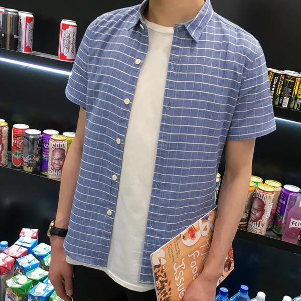 Αντρικά κοντομάνικα πουκάμισα - Κορυφαία μοντέλα για το καλοκαίρι - Μπλε, Λευκό, Γκρι χρώμα