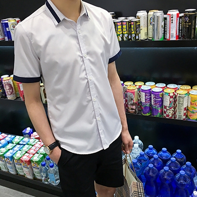 Αντρικά κοντομάνικα πουκάμισα - Κορυφαία μοντέλα για το καλοκαίρι - Μπλε, Λευκό, Γκρι χρώμα