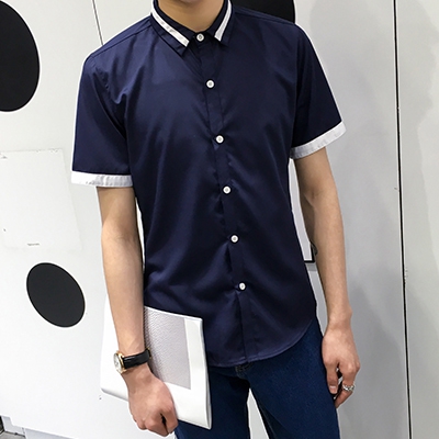 Αντρικά κοντομάνικα πουκάμισα - Κορυφαία μοντέλα για το καλοκαίρι - Μπλε, Λευκό, Γκρι χρώμα