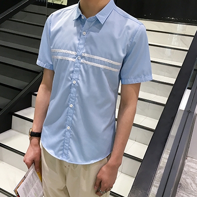 Αντρικά κοντομάνικα πουκάμισα - Κορυφαία μοντέλα για το καλοκαίρι - Μπλε, Λευκό, Γκρι χρώμα