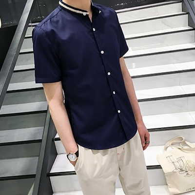 Αντρικά κοντομάνικα πουκάμισα - Κορυφαία μοντέλα για το καλοκαίρι - Μπλε, Λευκό, Γκρι χρώμα