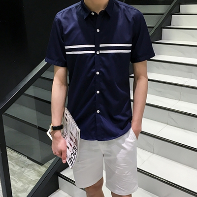 Αντρικά κοντομάνικα πουκάμισα - Κορυφαία μοντέλα για το καλοκαίρι - Μπλε, Λευκό, Γκρι χρώμα