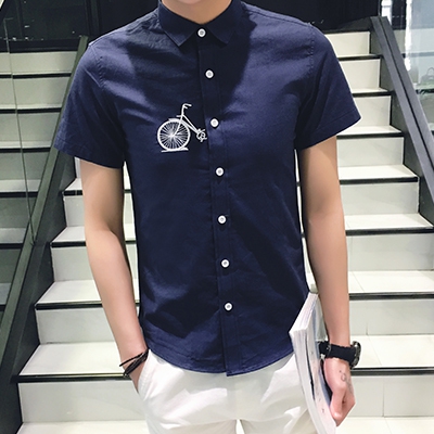 Αντρικά κοντομάνικα πουκάμισα - Κορυφαία μοντέλα για το καλοκαίρι - Μπλε, Λευκό, Γκρι χρώμα