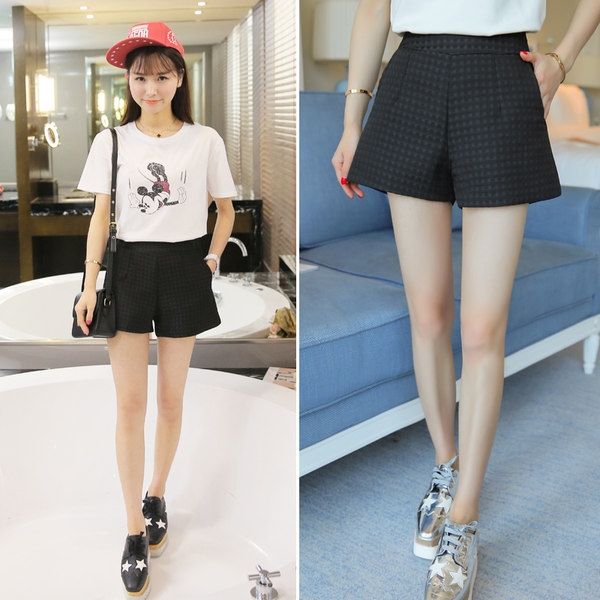 Σύντομη κυρίες παντελόνι - μαύρο και άσπρο