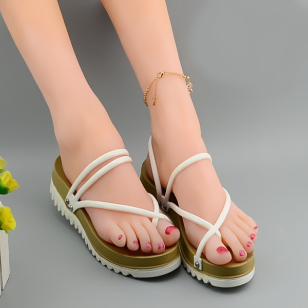 Дамски чехли син черен бял и червен цвят