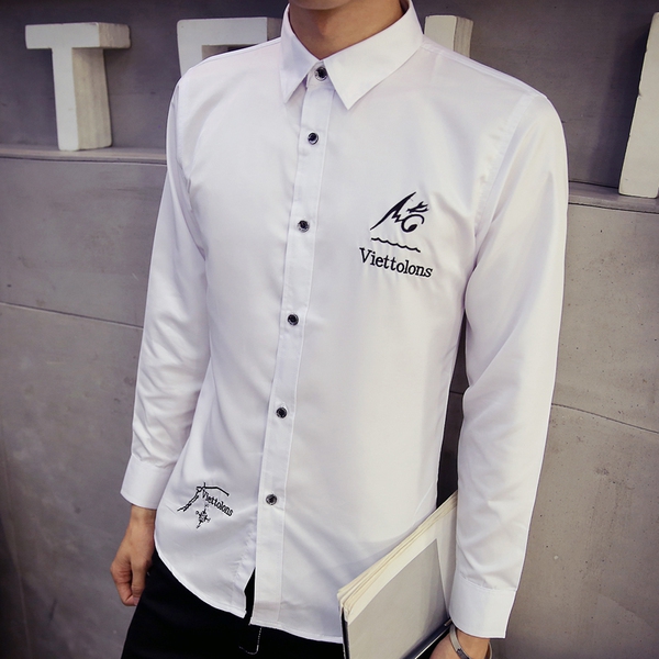 Λεπτά καλοκαιρινά πουκάμισα ανδρικά - 4 χρώματα - άσπρο, μαύρο, κόκκινο, γαλάζιο χρώμα και 2 τύποι εκτυπώσεων