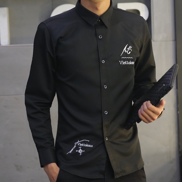 Λεπτά καλοκαιρινά πουκάμισα ανδρικά - 4 χρώματα - άσπρο, μαύρο, κόκκινο, γαλάζιο χρώμα και 2 τύποι εκτυπώσεων