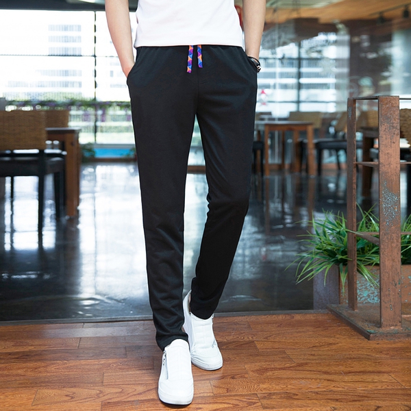 Мъжки дълги спортни панталони - тип слим - за всекидневие и пътуване - черни и сиви модели
