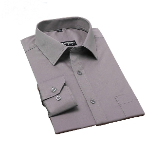 Ανδρικά πουκάμισα με μακριά μανίκια - κορυφαία ποιότητα μονόχρωμων μοτίβων βαμβακιού κατάλληλα για διαφορετικούς συνδυασμούς