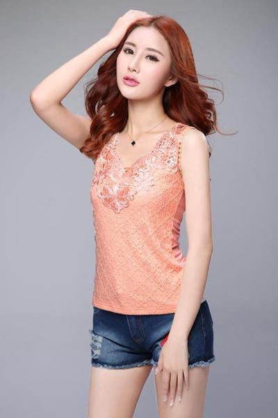 Γυναικείο    φανελάκι  με δαντέλα 3 χρώματα