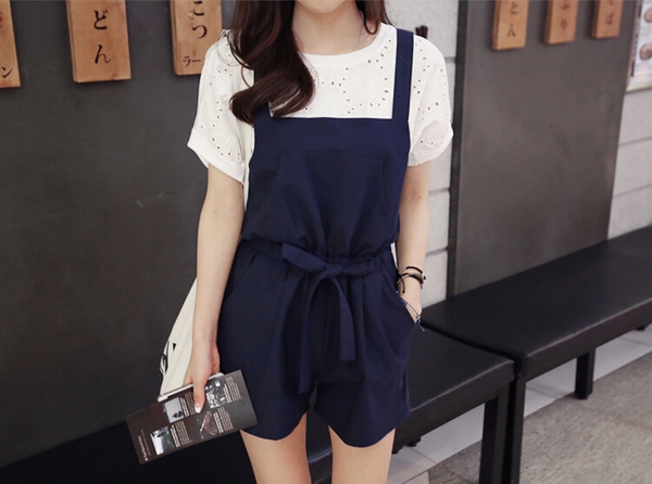 Γυναικεία ολόσωμη καλοκαιρινή φόρμα σε μπλε - 1 μοντέλο