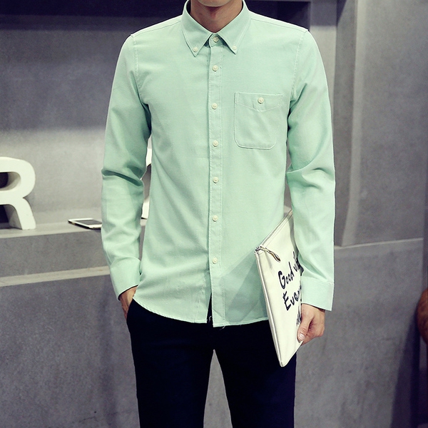 Πουκάμισα ανδρικά με μακριά μανίκια για την άνοιξη και το καλοκαίρι - 8 μοντέλα μονόχρωμα σε λευκό, μπλε, μαύρο, ροζ χρώμα