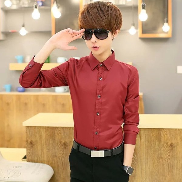 Ανδρικά πουκάμισα με μακριά μανίκια - Λεπτό και βαμβάκι - Αρκετά σχέδια σε κόκκινο, πράσινο, μπλε, μαύρο, λευκό και άλλα σχέδια