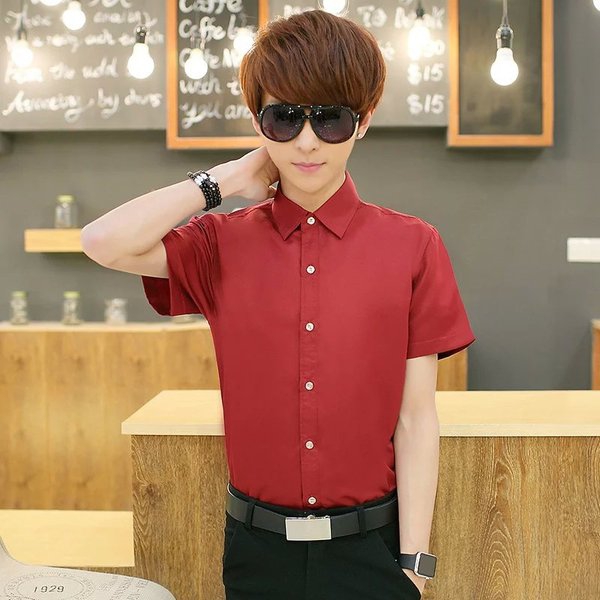 Ανδρικά πουκάμισα με μακριά μανίκια - Λεπτό και βαμβάκι - Αρκετά σχέδια σε κόκκινο, πράσινο, μπλε, μαύρο, λευκό και άλλα σχέδια