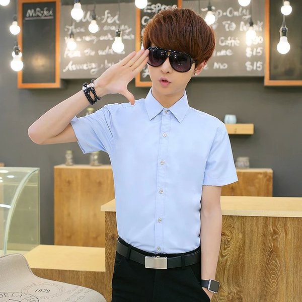 Ανδρικά πουκάμισα με μακριά μανίκια - Λεπτό και βαμβάκι - Αρκετά σχέδια σε κόκκινο, πράσινο, μπλε, μαύρο, λευκό και άλλα σχέδια