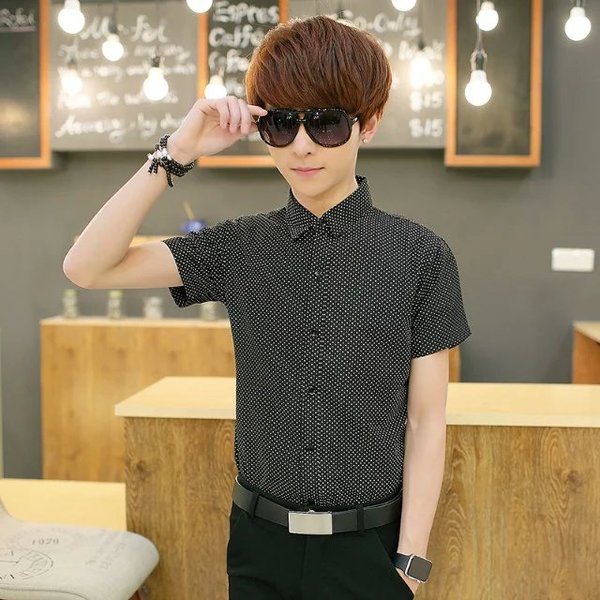 Ανδρικά πουκάμισα με μακριά μανίκια - Λεπτό και βαμβάκι - Αρκετά σχέδια σε κόκκινο, πράσινο, μπλε, μαύρο, λευκό και άλλα σχέδια