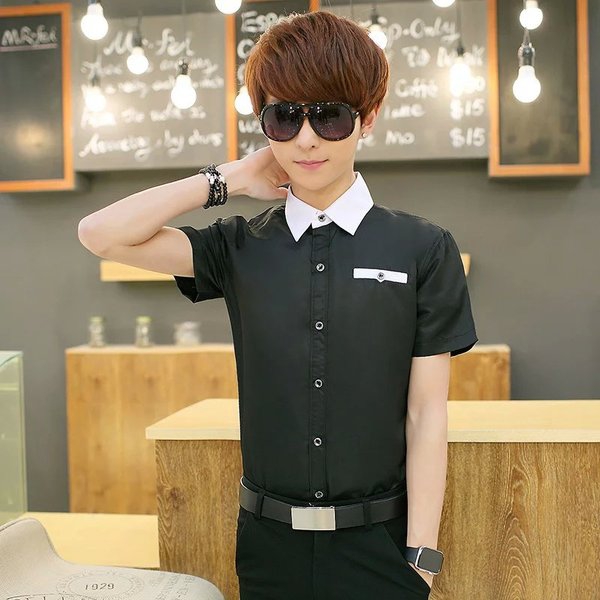 Ανδρικά πουκάμισα με μακριά μανίκια - Λεπτό και βαμβάκι - Αρκετά σχέδια σε κόκκινο, πράσινο, μπλε, μαύρο, λευκό και άλλα σχέδια