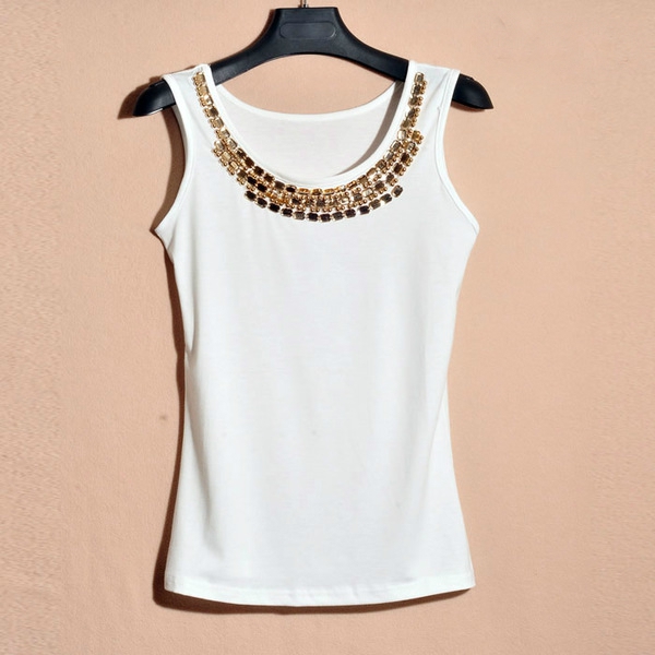 Γυναικεία     φανελάκια με κέντημα: Μαύρο και Άσπρο