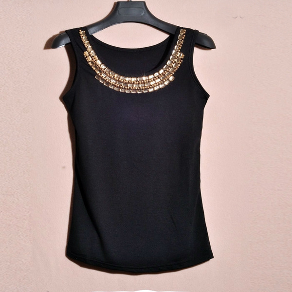 Γυναικεία     φανελάκια με κέντημα: Μαύρο και Άσπρο