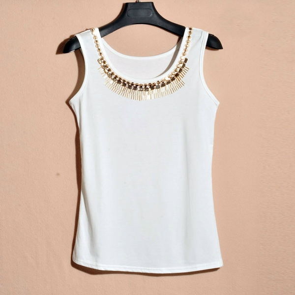 Γυναικεία     φανελάκια με κέντημα: Μαύρο και Άσπρο