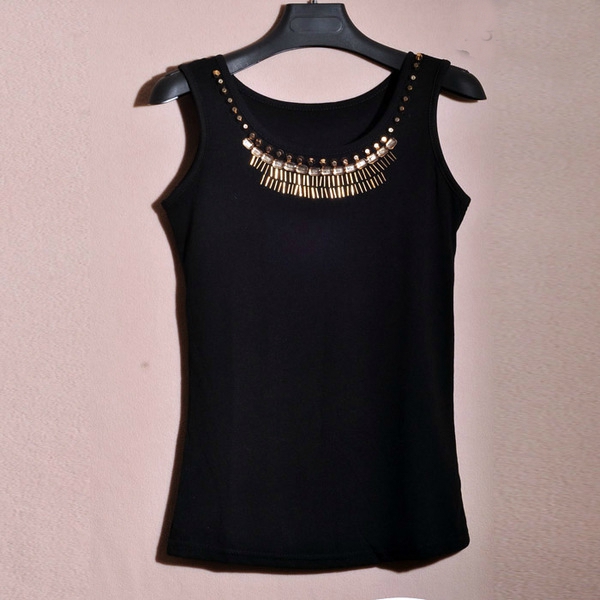 Γυναικεία     φανελάκια με κέντημα: Μαύρο και Άσπρο