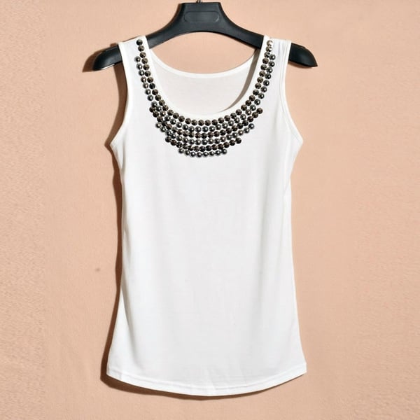 Γυναικεία     φανελάκια με κέντημα: Μαύρο και Άσπρο