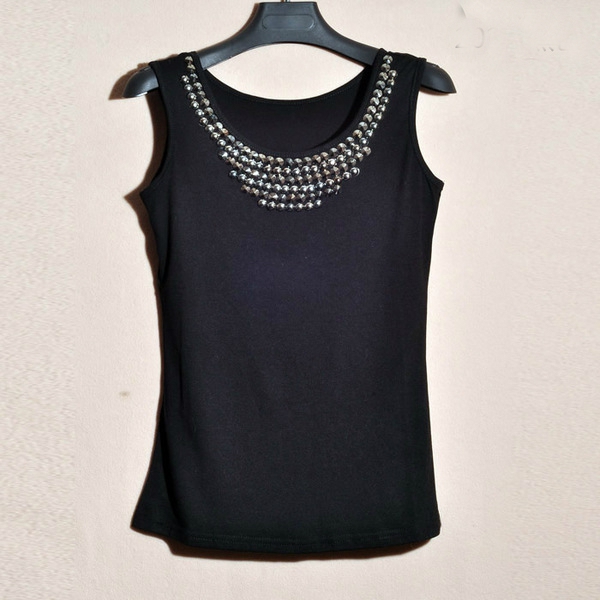 Γυναικεία     φανελάκια με κέντημα: Μαύρο και Άσπρο