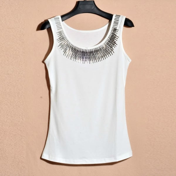 Γυναικεία     φανελάκια με κέντημα: Μαύρο και Άσπρο