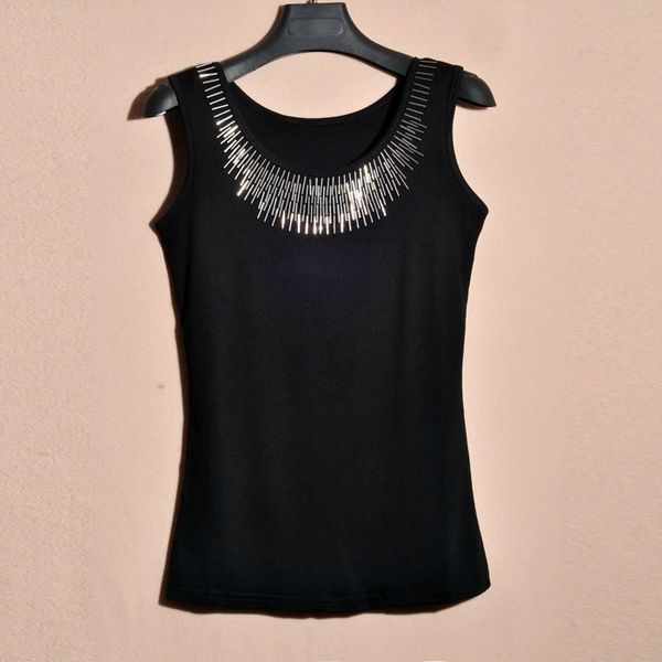 Γυναικεία     φανελάκια με κέντημα: Μαύρο και Άσπρο